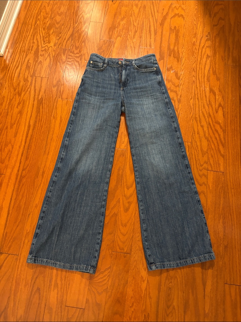 Zara Wide Leg Women Jeans - Blue Denim